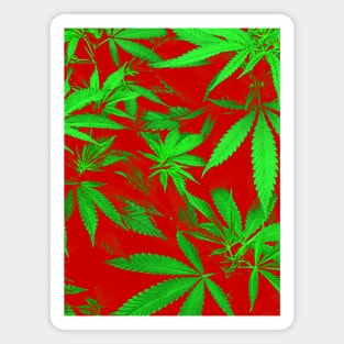 Holiday Weed Print Magnet